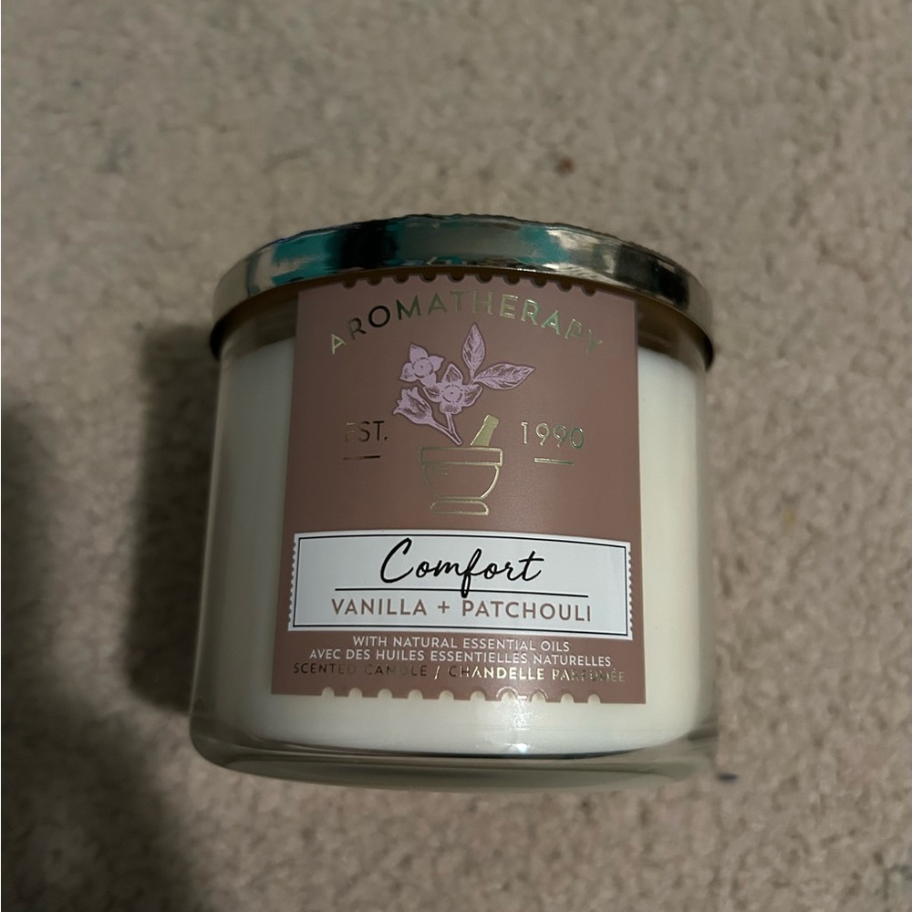 NEW Bath and Body Works Comfort Vanilla Patchouli 3-Wick Candle